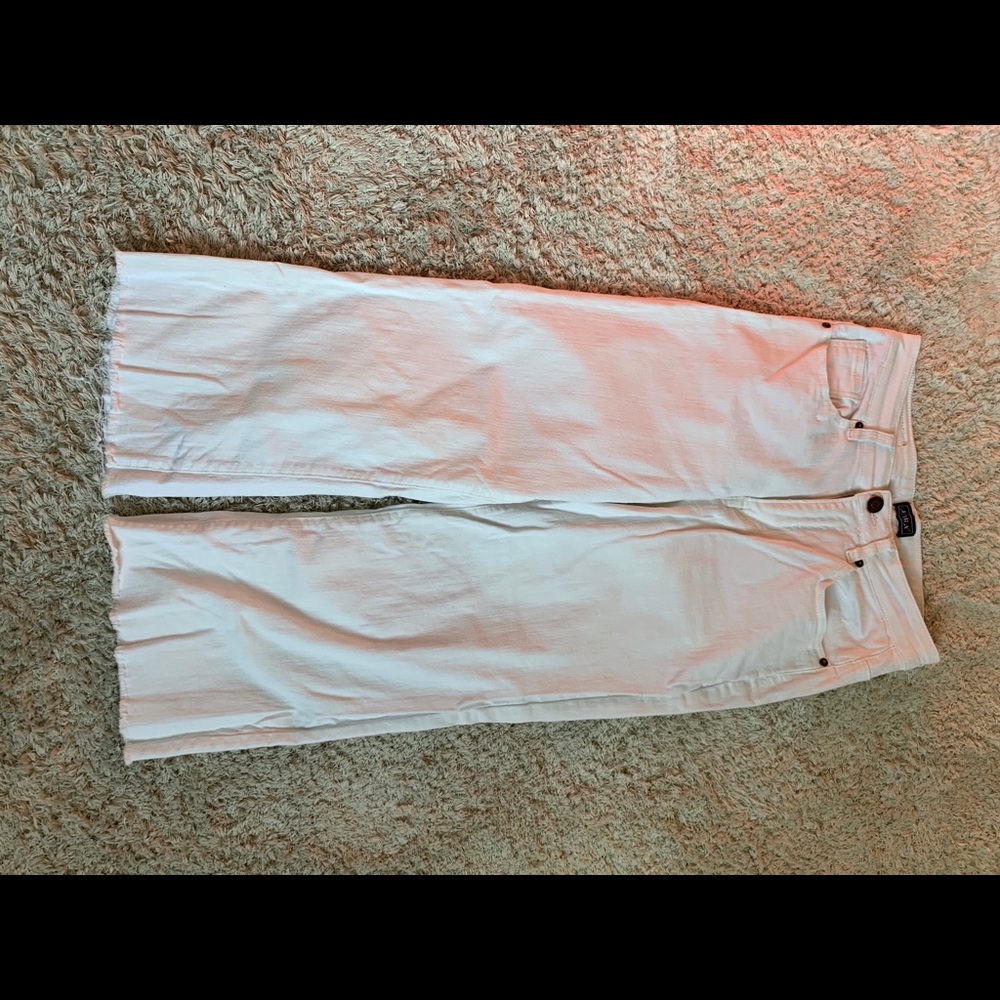 Wide Leg White High Waisted Jeans